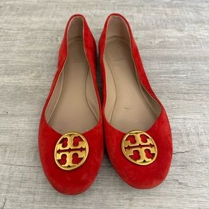Tory Burch Red Suede Flats ❤️